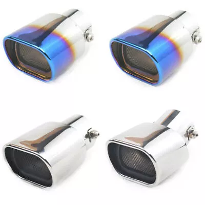 2.5  63mm Car Exhaust Pipe Tail Tip Rear Throat Muffler Stainless Steel Square • $28.99