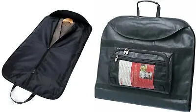 £18.50 • Buy Falcon Balmoral Luxury Leather Look Black Suit Carrier Travel Garment Bag  