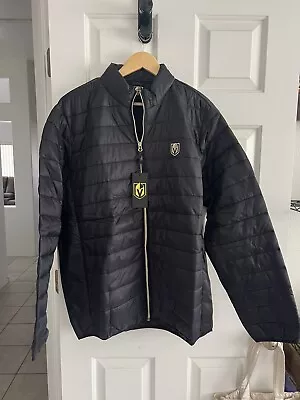 VEGAS GOLDEN KNIGHTS New 2XL JACKET Black Zippered Quilted Lightweight XXL • $17.88