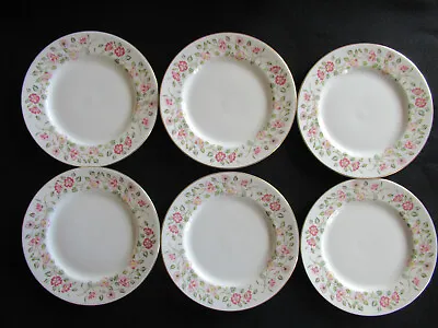 Royal Doulton Woodland Rose TC1123 Pattern 6 X Small Dinner Plates 9 Inches • £50