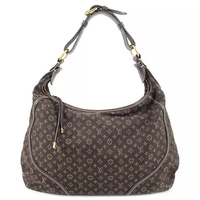 Auth Louis Vuitton Monogram Mini Lin Manon MM Shoulder Bag Ebene M95619 Used • $523.22