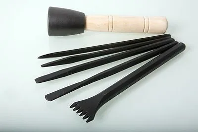 £86.89 • Buy Italian Stone Carving Fire-Sharp Carbon Steel Chisel Set With 500g Dummy Hammer