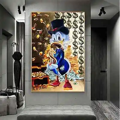 Donald Duck Money Mad Art Abstractgraffiti Moderncanvas Wall Art Picture Print • £12.74