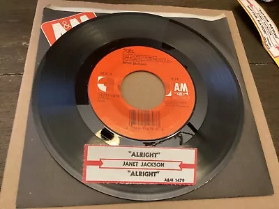 Janet JACKSON -Alright (remix)- Alright (r&b Mix)  7”   Unplayed 45 Rpm (c) • $2.25