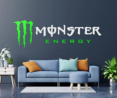 Monster Decals Wall Motorcycle Van Car Caravan Vinyl Sticker 2 Colour • $22.40