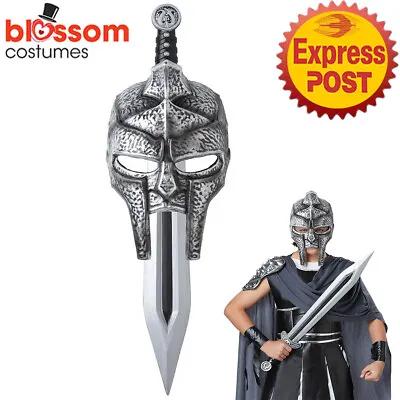 AC1670 Child Gladiator Costume Sword Mask Roman Spartan Viking Warrior Costume • $22.95
