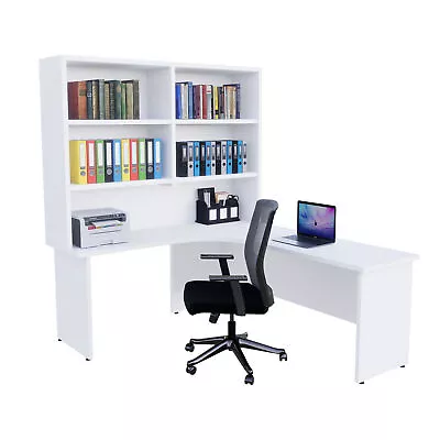 Corner Workstation Desk Hutch Package Office Desks Home Office Furniture Desk • $758.99