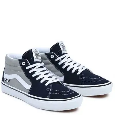 $149 • Buy Vans Shoes SKATE GROSSO MID Dress Blues/Drizzle US SIZE Skateboard Sneakers