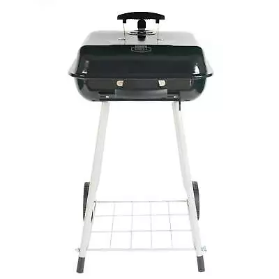 17.5  Square Steel Charcoal Grill With Wheels Black Hot • $19.97