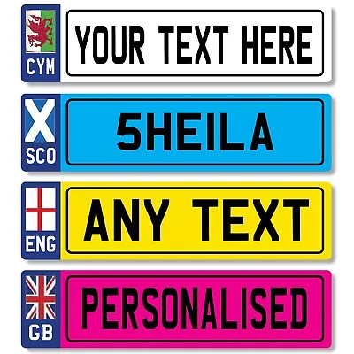 Personalised Number Plate Novelty METAL Car Registration Sign Plaque Custom • £7.99
