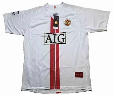 Manchester United NEW Jersey White AIG Soccer Football XXXL 2008-10 NWT • $39.95