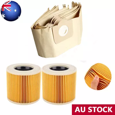 Filter+Dust Bag For Karcher Wet And Dry WD2 WD3.500 A2004 A2054 Vacuum Cleaner • $26.99