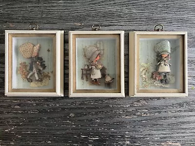 Set Of 3 Vintage Holly Hobbie Shadow Boxes • $39.99