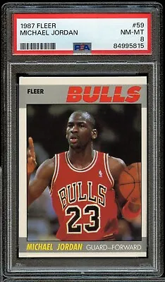 1987 Fleer Basketball #59 Michael Jordan PSA 8 • $269