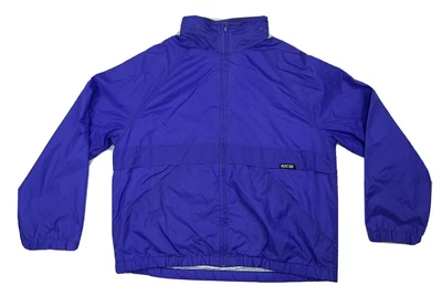 $24 • Buy VINTAGE Pacific Trail Jacket Windbreaker Mens XL Purple 90s Long Sleeve Hooded
