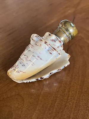 £225 • Buy ANTIQUE NOVELTY MUREX SHELL SCENT BOTTLE Victorian Porcelain Perfume Bottle