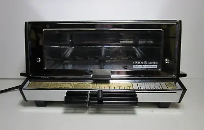Vtg Deluxe Toast R Oven Chrome & Bakelite GE General Electric Toaster Oven Works • $42.25