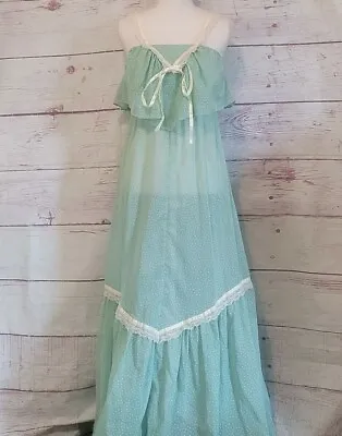 Vintage Wild Honey California Prairie Lace Trim Dress Size Small • $65