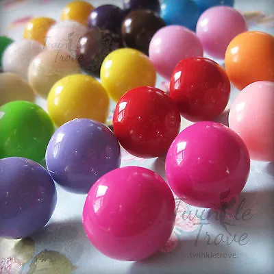 Bubble Gum Ball Candy Style Stud Earrings. 80's Retro Colour Pop. Many Colours • £1.29