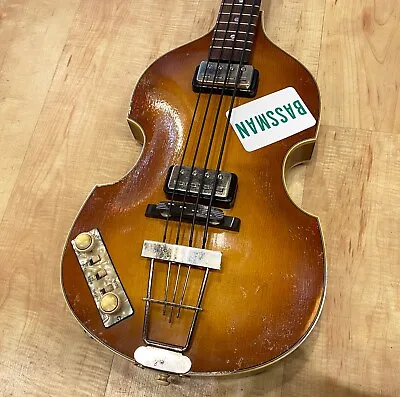 Hofner 500/1 ’63-RLC Violin Bass With Fab Gear Rooftop Mod Lefty Vintage Finish • $3899.99