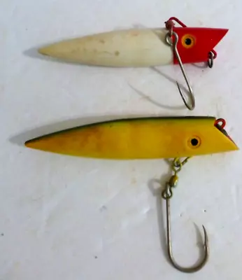 Lot Of 2 Vintage Tomic 5  J Plug Salmon Trolling Fishing Lures With Hook • $21.99