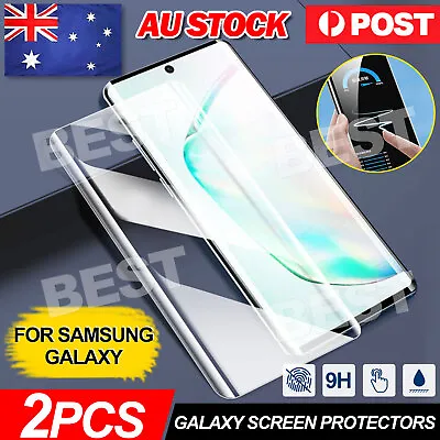 2pcs For Samsung Galaxy S20 S10 Plus Note 20 10 Tempered Glass Screen Protector • $4.85