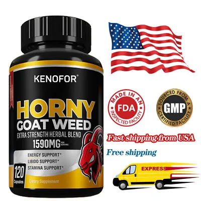 Horny Goat Weed For Men & Women - Strength Horny Goat 120 Capsules • $12.59
