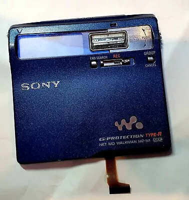 £49 • Buy Dark Blue Sony Net MD Minidisc Walkman MZ-N1 Top With LCD Display Case Only Part