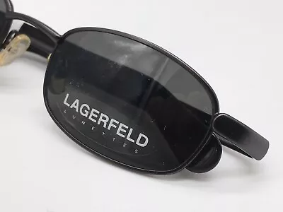 Karl Lagerfeld Sunglasses Woman Small Black Gray Oval C3 1990er Medium • $73