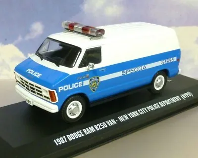 £31.95 • Buy 1/43 Greenlight Diecast 1987 Dodge Ram B250 Van Nypd New York City Police #86577