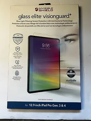 $14.99 • Buy ZAGG InvisibleShield Glass Elite VisionGuard Plus - Apple IPad 12.9  Gen 3&4