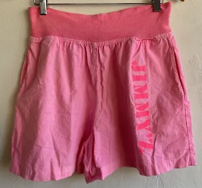 Vintage Jimmy Z Shorts Medium Neon Pink Elastic Waist Surf Skater Grunge 80s USA • $49.99