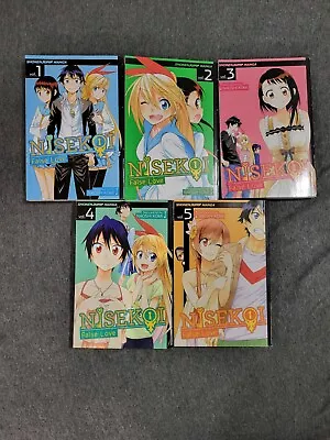 Nisekoi English Manga Vol 1-5 English Lot Set Naoshi Komi Viz Media Shonen Jump • $25