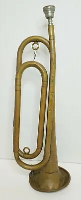 Vintage U.S. Regulation Military Brass Bugle With Original Mouthpiece USA  • $64.99