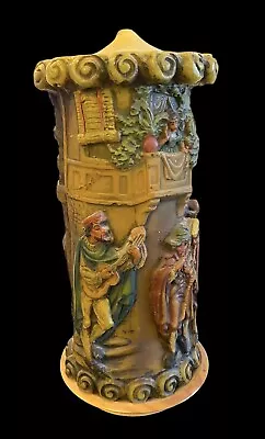 Vintage New Handmade Johann Gunter Carved Candle Music Festival Scene German • $60