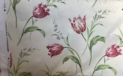 Jane Churchill Fabric Remnant - Tulips - 4.2 Metres X 137cm Wide • £42