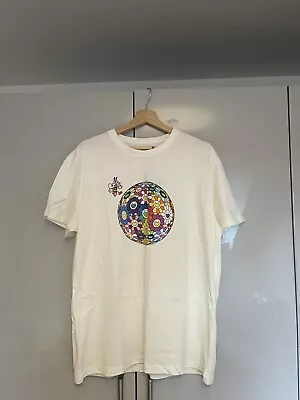 Pangaia X Takashi Murakami Flowerball T Shirt White/Cream Medium • £45