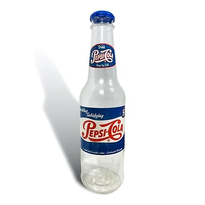 Vintage Pepsi Cola Giant 24  Plastic Bottle Bank Ralphco Sparkling 5¢ 50s ￼Logo • $99.99