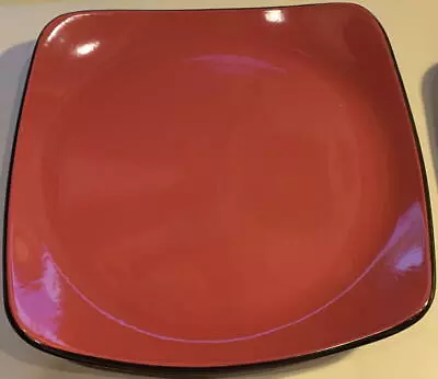 Corelle Hearthstone Stoneware Chili Red Square Dinner Plate 11.5  Used But Nice! • $9.99