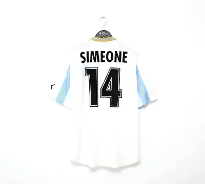 1999/00 SIMEONE #14 Lazio Vintage PUMA Centenary Home Football Shirt (L) • £159.99