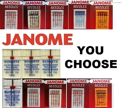 JANOME SEWING MACHINE QUALITY NEEDLES Fit All Standard Normal Domestic Machines • £4.50