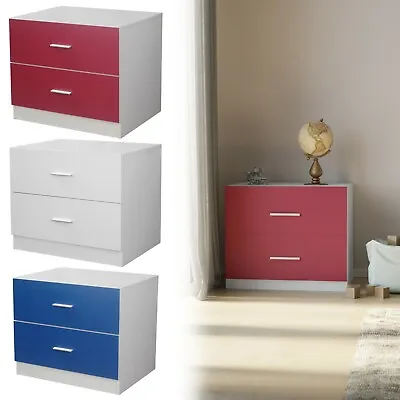 Orlando 2 Drawer Wooden Kids Bedroom Chest Cabinet Modern Storage Cupboard Wide • £49.99