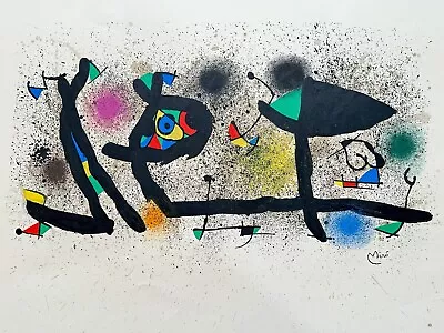 Joan Miro (1893-1983) Lithograph Sculptures Abstract Modern 1974 On Paper • $495