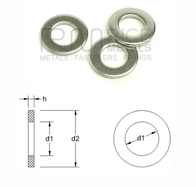 A2 Stainless Steel Washers M22 ( 23mm Hole ) FORM B FLAT WASHERS STAINLESS STEEL • £4.79