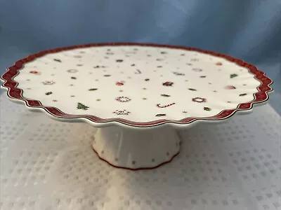 Villeroy & Boch ~Toy's Delight~ Pedestal Cake Plate; Christmas Porcelain 11 1/4” • $63.99