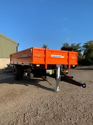 6 Ton Jacksta Farm Trailer Drop Side Tipping 2 Way Rear Gate And Brakes • £4998