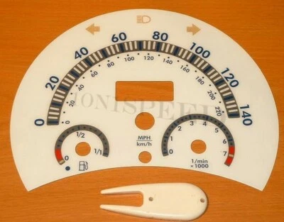 Fits 98-04 VW Beetle Bug Automatic White Face Glow Through Gauges 140 MPH Blue • $28.99