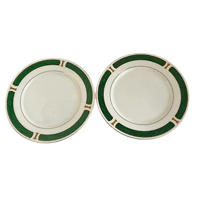 Majesty Malachite Fine China Gold Trim  # 8420 Set Of 2 7 1/2  Bread Plates • $7.99