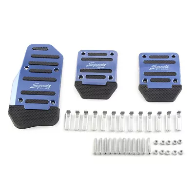 Car Manual Brake Pad Clutch Foot Pegs Footrests Sport Pedals Aluminum Anti-slip • $13.28