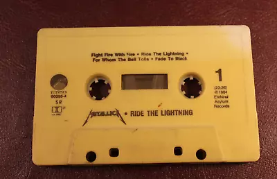 Metallica Ride The Lightning 1984 Music Tape Cassette Elektra 60396-4 Damaged • $14.99